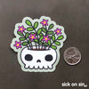 Skull Planter - Vinyl Sticker