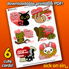 Cute Animal Love Cards - Printable PDF (Digital File)