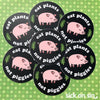 Eat Plants Not Piggies - Vinyl Sticker ** ONLY 1 LEFT! **