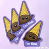 I'm Fine Ice Cream Cone - Vinyl Sticker