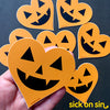 Jack-o'-lantern Heart - Vinyl Sticker