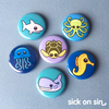 Ocean Friends - Button / Magnet Set