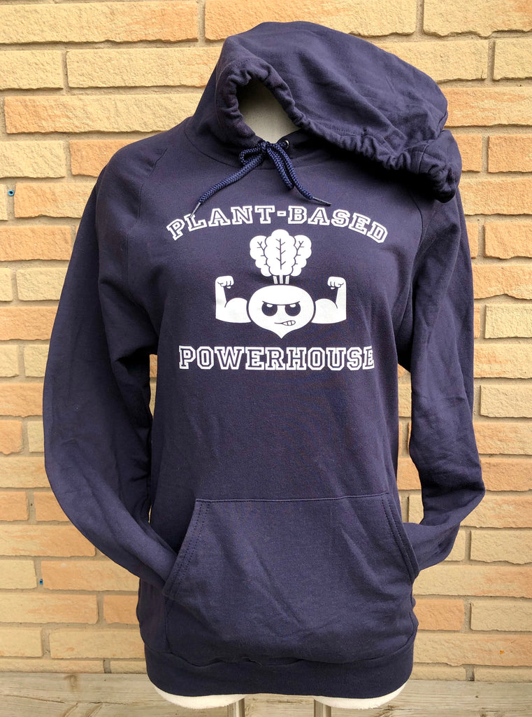 Plant-Based Powerhouse - Navy Blue Unisex Hoodie (Size Small only)