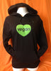 Vegan Heart - Black Unisex Hoodie (Size Large only)