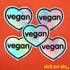 Vegan Heart - Holographic Vinyl Sticker ** ALMOST GONE! **