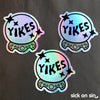 Yikes Crystal Ball - Holographic Vinyl Sticker
