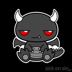 Black Dragon design on kid / infant tee by Sick On Sin