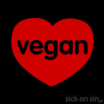 Vegan Heart (Red) - Men / Women Tee
