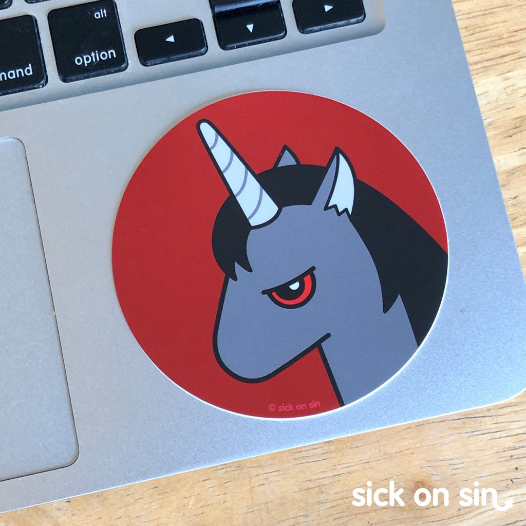 Evil Unicorn - Vinyl Sticker