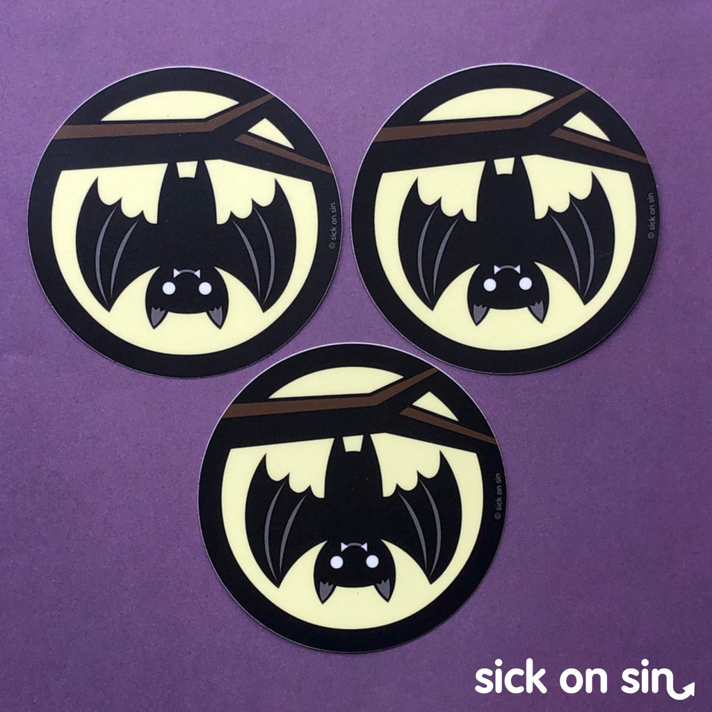 Hanging Bat - Vinyl Sticker