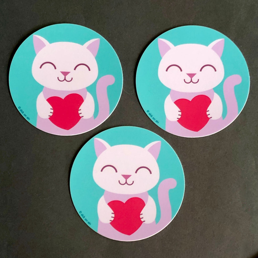 Love Cat - Vinyl Sticker