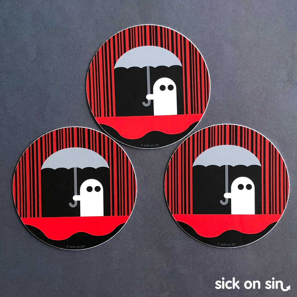 Rainy Day Ghost - Vinyl Sticker