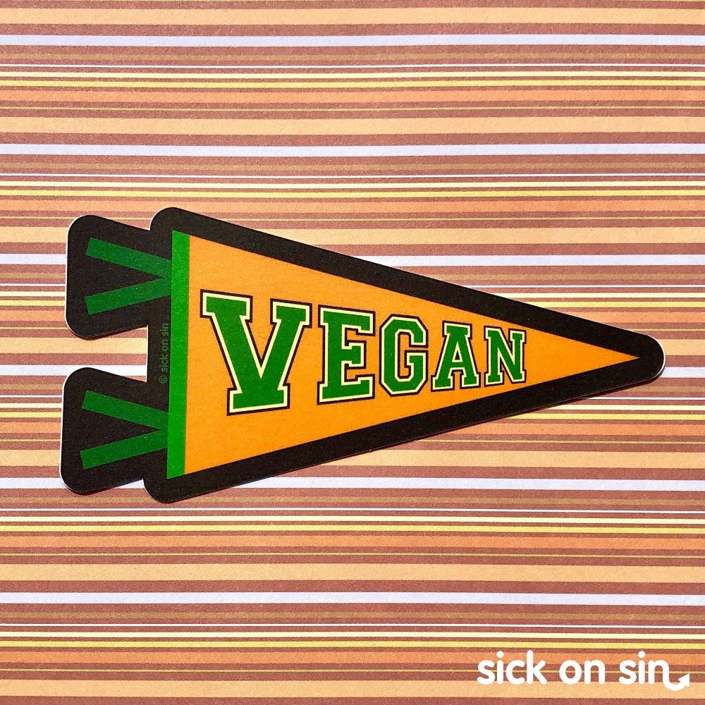 Vegan Pennant - Vinyl Sticker