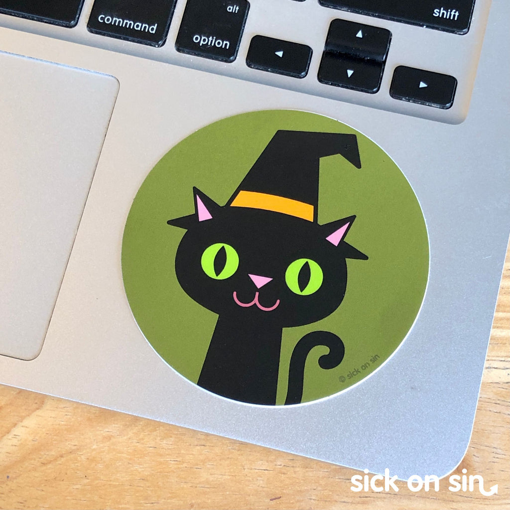 Witch Cat - Vinyl Sticker