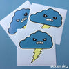 Angry Cloud - Vinyl Sticker  **ALMOST GONE**