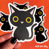 Black Cat - Vinyl Sticker  ** ALMOST GONE **
