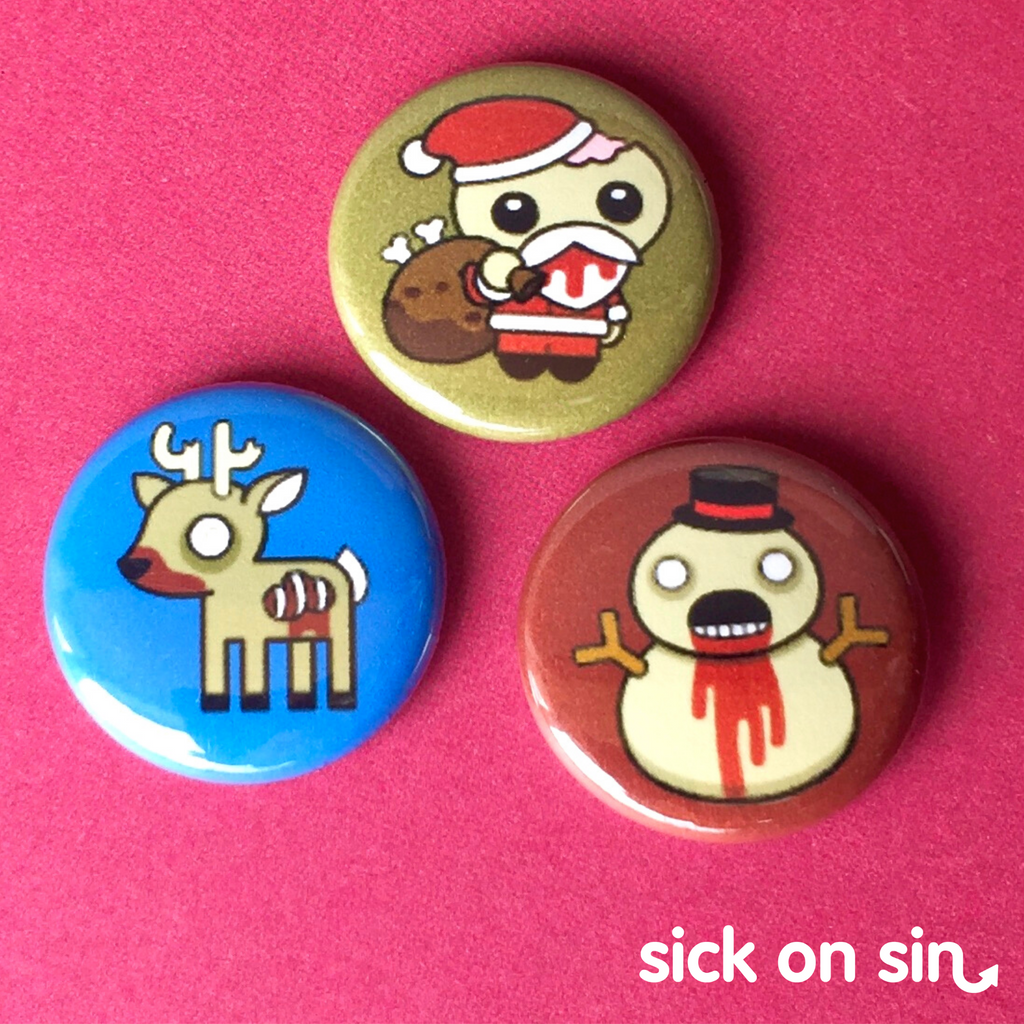 Creepy Christmas - Button / Magnet Set *Limited Edition*