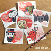 Cute Horror Love Cards (Collection A) - Printable PDF (Digital File)