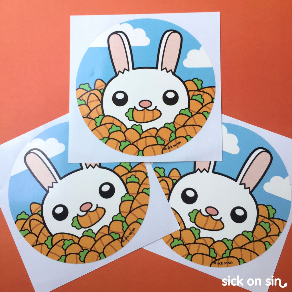 Cutesy Bunny - Vinyl Sticker (Large) **ONLY 1 LEFT!**