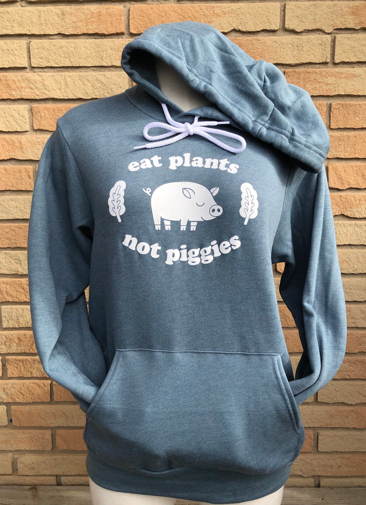 Eat Plants Not Piggies - Slate Unisex Hoodie