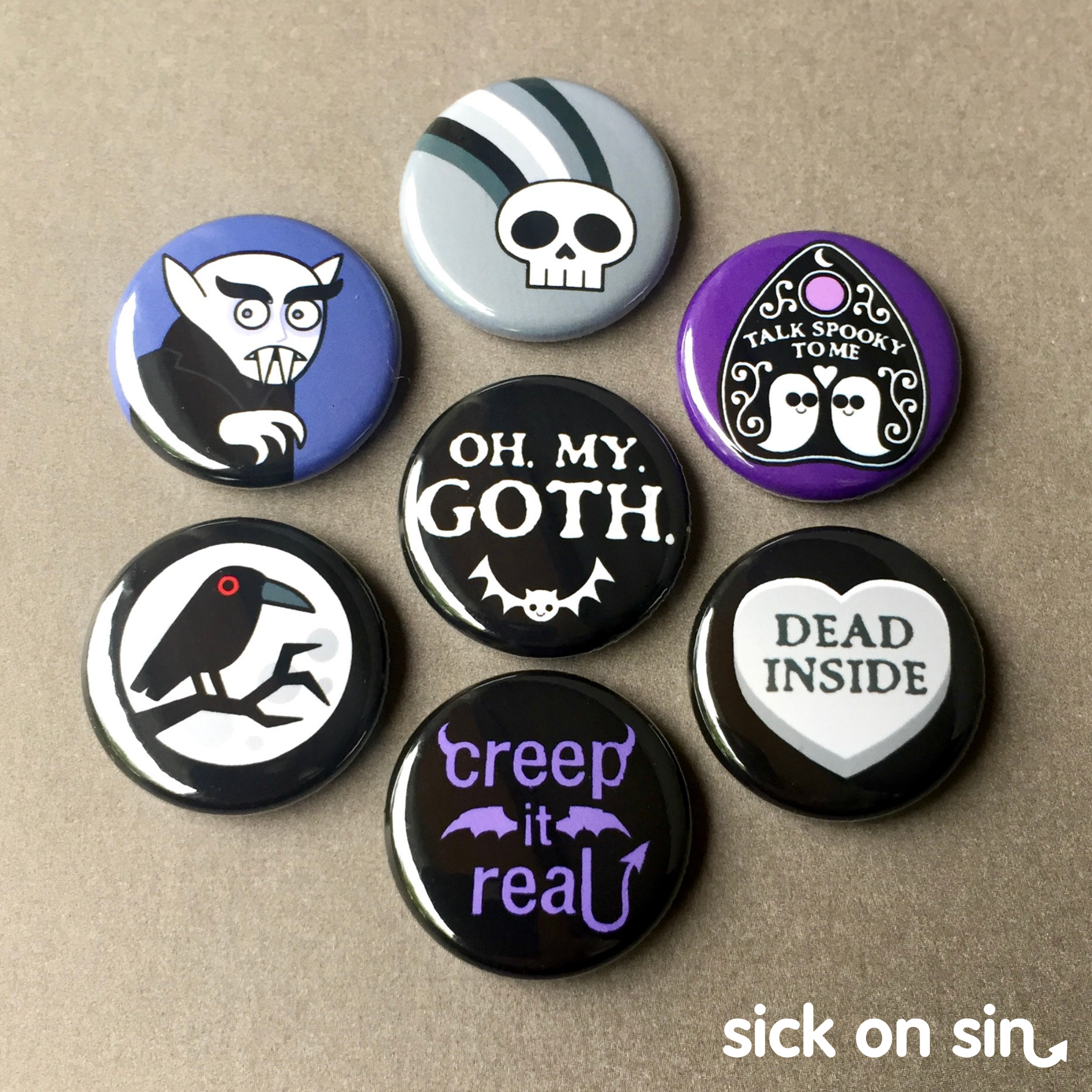 For The Love Of Goth, Pin / Magnet Set