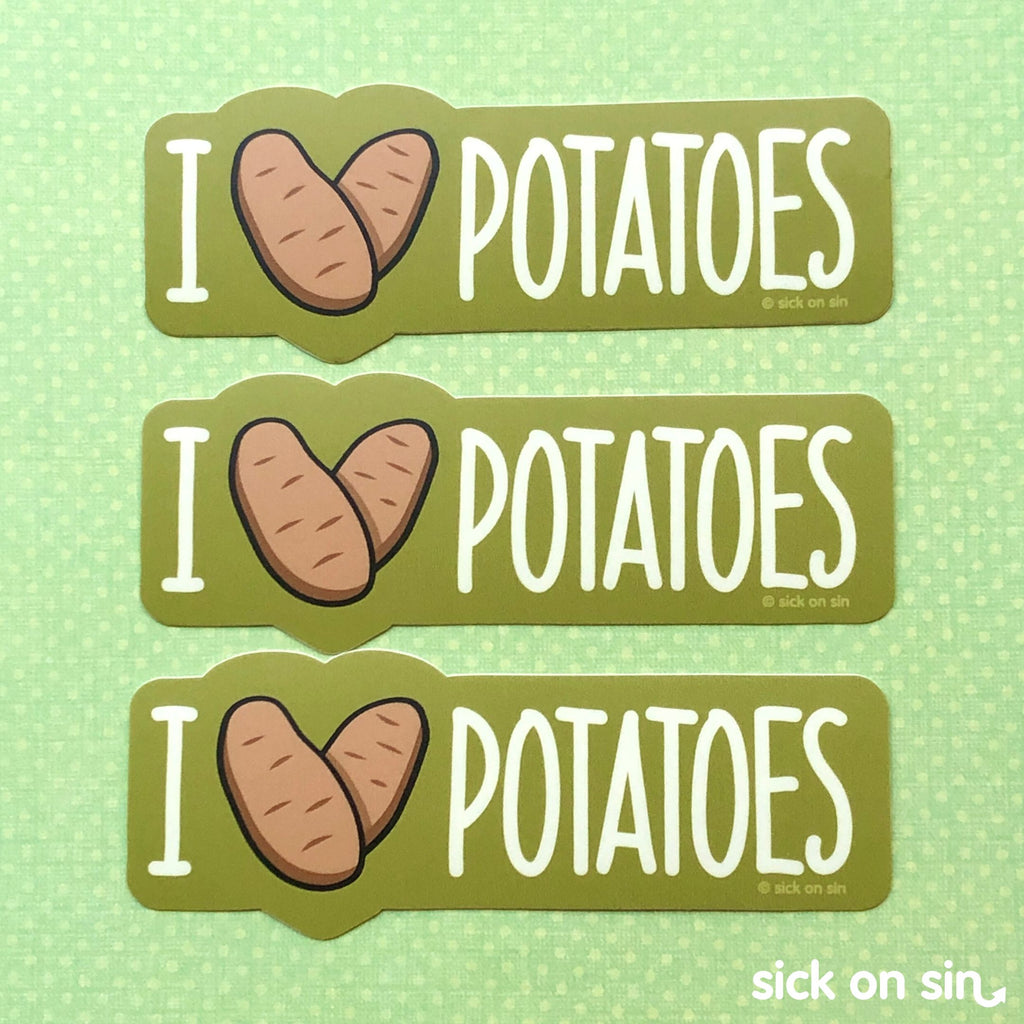 I Love Potatoes - Vinyl Sticker