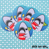 Party Animal Shark - Vinyl Sticker