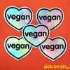Vegan Heart - Holographic Vinyl Sticker
