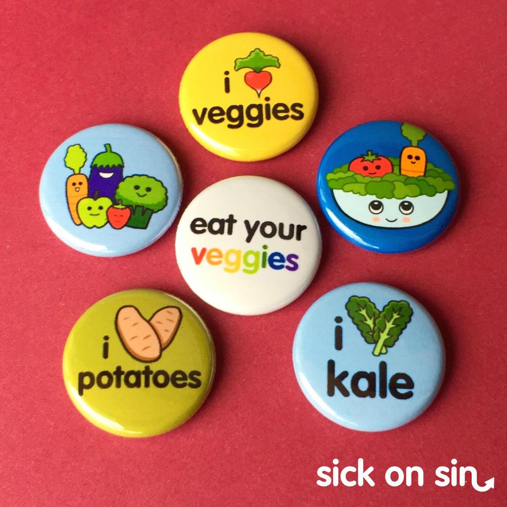 Veggie Love - Button / Magnet Set