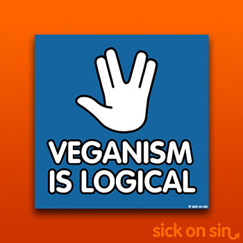 Veganism Is Logical - Vinyl Sticker (Large) ** 1 LEFT! **